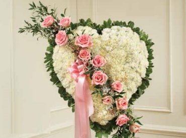 Large Pink & White Closed Heart