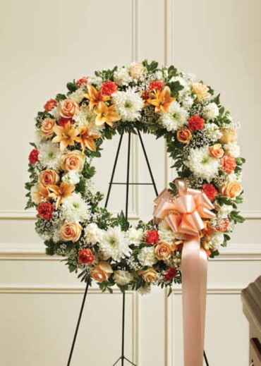 Peach & White Wreath